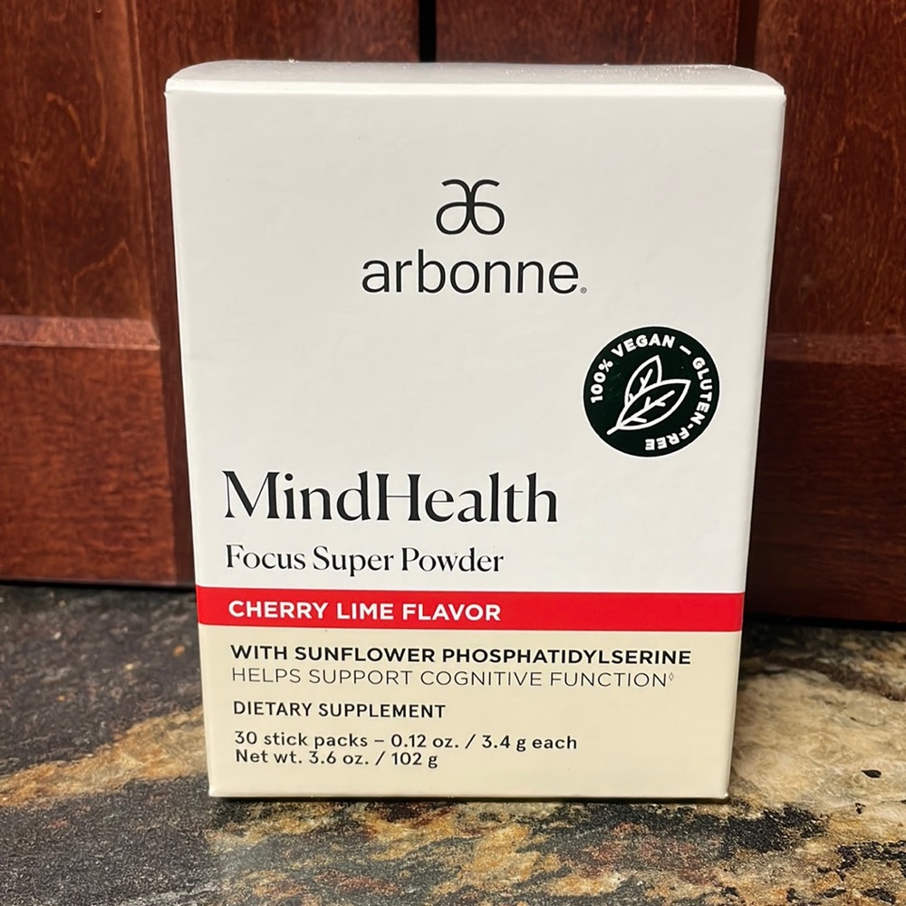 Arbonne Mind Health Focus Super Powder 30 Stick Packs NEW